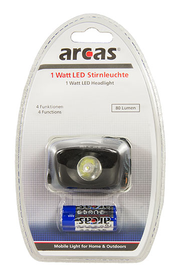 Arcas Germania lanterna cap  1 led 1W include 3xAAA